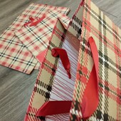 袋围巾床品文具包装 出美订单库存大号经典 服装 礼品袋竖版 袋 格子款