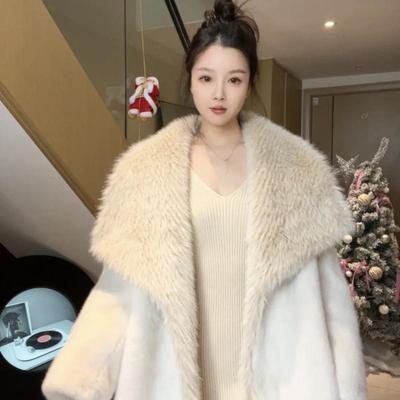 欧港妮甜美欧貂绒皮草大衣