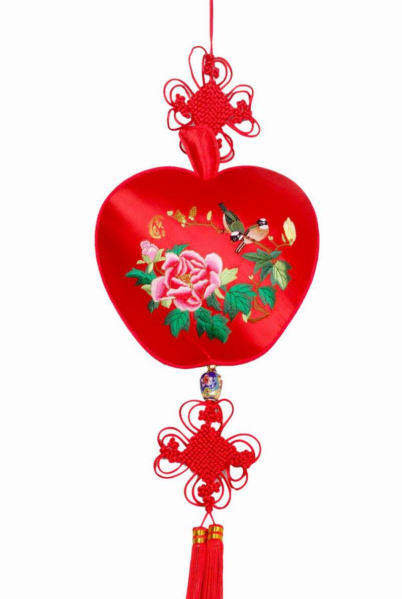 XUZHOU CAOS SACHET 26CM MACHINE EMBROIDERY HANDMADE GRASS MOSQUITO REPELLENT EMBROIDERY GOURD APPLE HOME ORNAMENT GIFTS