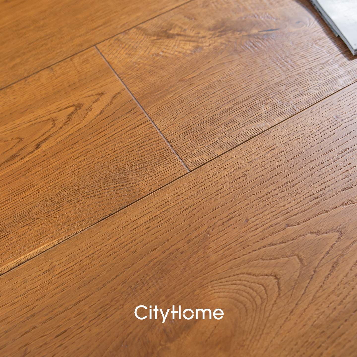 cityhome地板/书坊橡木纯三层实木地板暖色Enf环保地暖地板