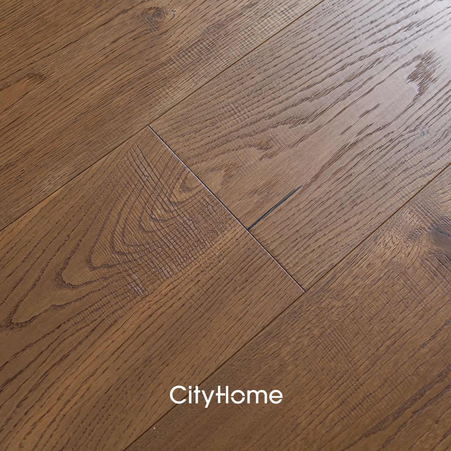 cityhome地板/岁痕橡木纯三层实木地板中古复古Enf环保地暖地板