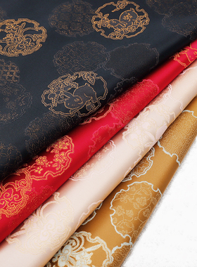 直播备注2号 新中式旗袍马甲连衣裙织锦缎布料仿宋锦民族服饰面料