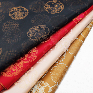 直播备注2号 新中式旗袍马甲连衣裙织锦缎布料仿宋锦民族服饰面料