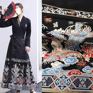 《SY005凤舞九天》国风织金妆花马面裙面料汉服马甲上衣服装布料