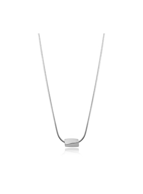 予 韩国本土海秀儿方形坠银制项链