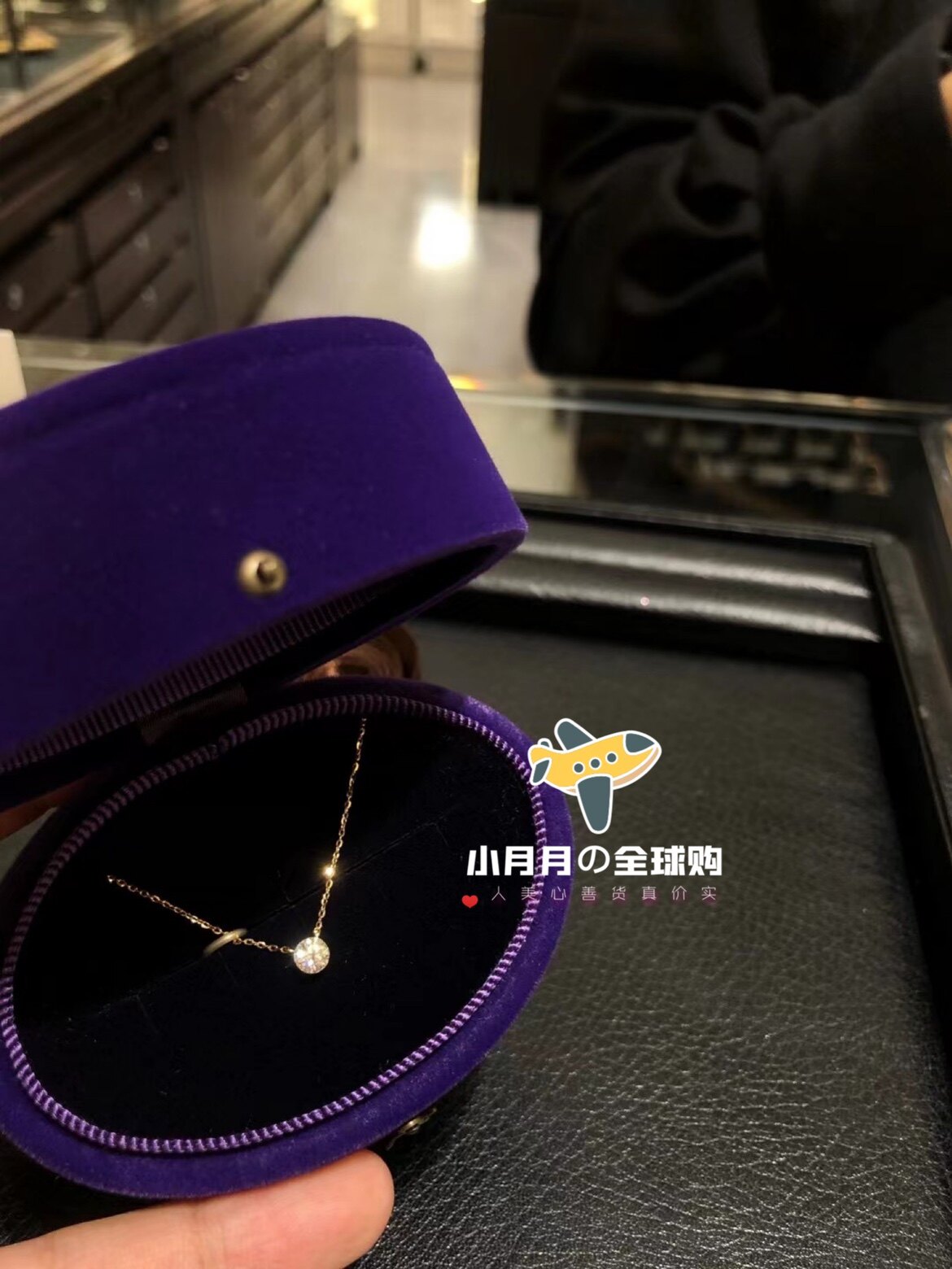 予！日本代购agete鼻屎钻石项链5分10分20分30分无爪设计18K