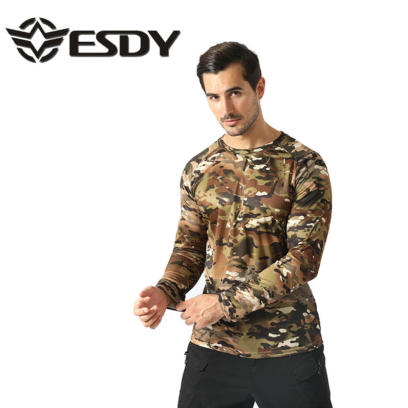 户外男圆领户外运动爬山骑行春秋