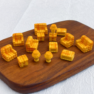 家具家居沙发椅子迷你茶几树脂摆件微缩场景家居diy装饰配件