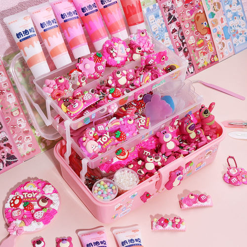 玫红熊系列咕卡奶油胶套装