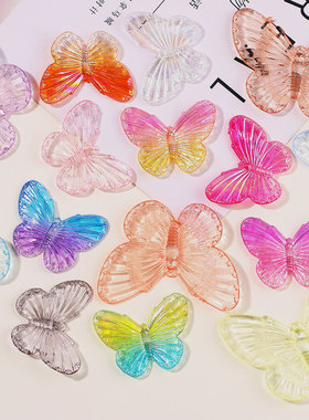 卡通树脂蝴蝶奶油胶手机壳树脂饰品小配件diy材料包手工自制滴胶