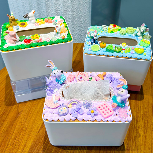 街角秘密亚克力卡通纸巾盒