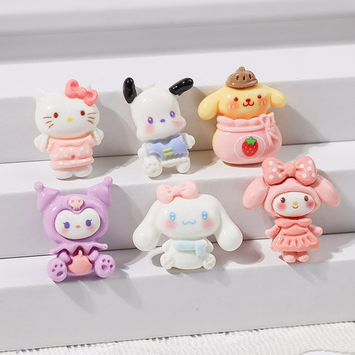 亮面卡通动物diy树脂配件奶油胶手机壳发夹发饰手工制作材料配件