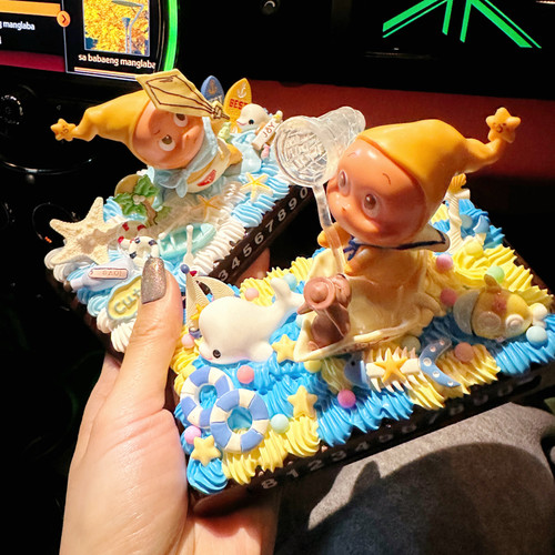 星星人胡桃木实木停车牌手工diy材料包摆件汽车中控台号码牌底座