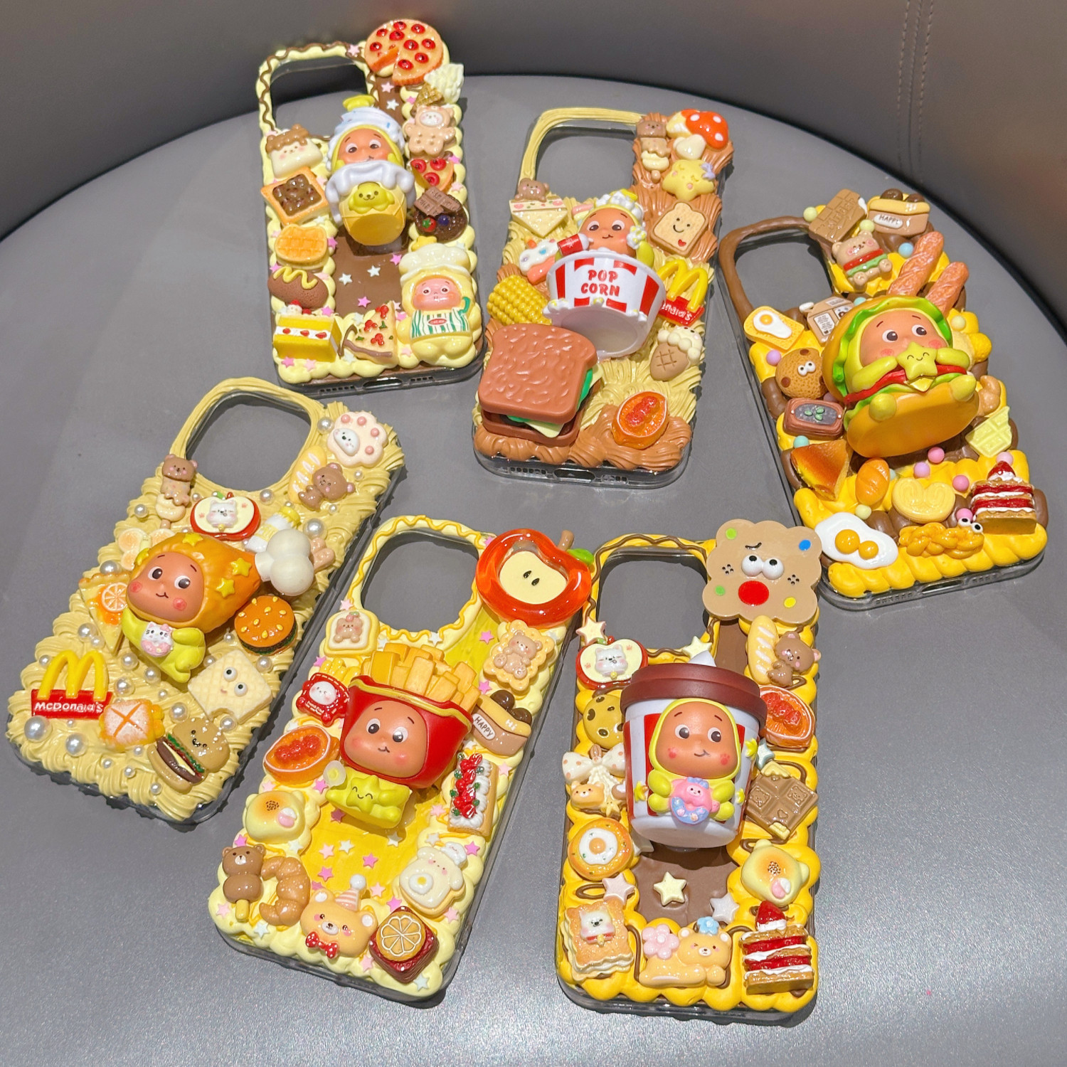 可爱星星人奶油胶手机壳手工diy制作材料包套装树脂公仔小配件,个性定制/设计服务/DIY,手机壳/保护套定制,淘宝优惠券,粉丝福利购,淘宝优惠卷