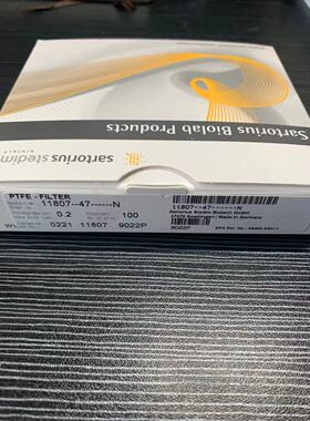 sartoriu77s 聚四氟乙烯滤膜PTFE膜 11807-047-N 47mm 0.2μm