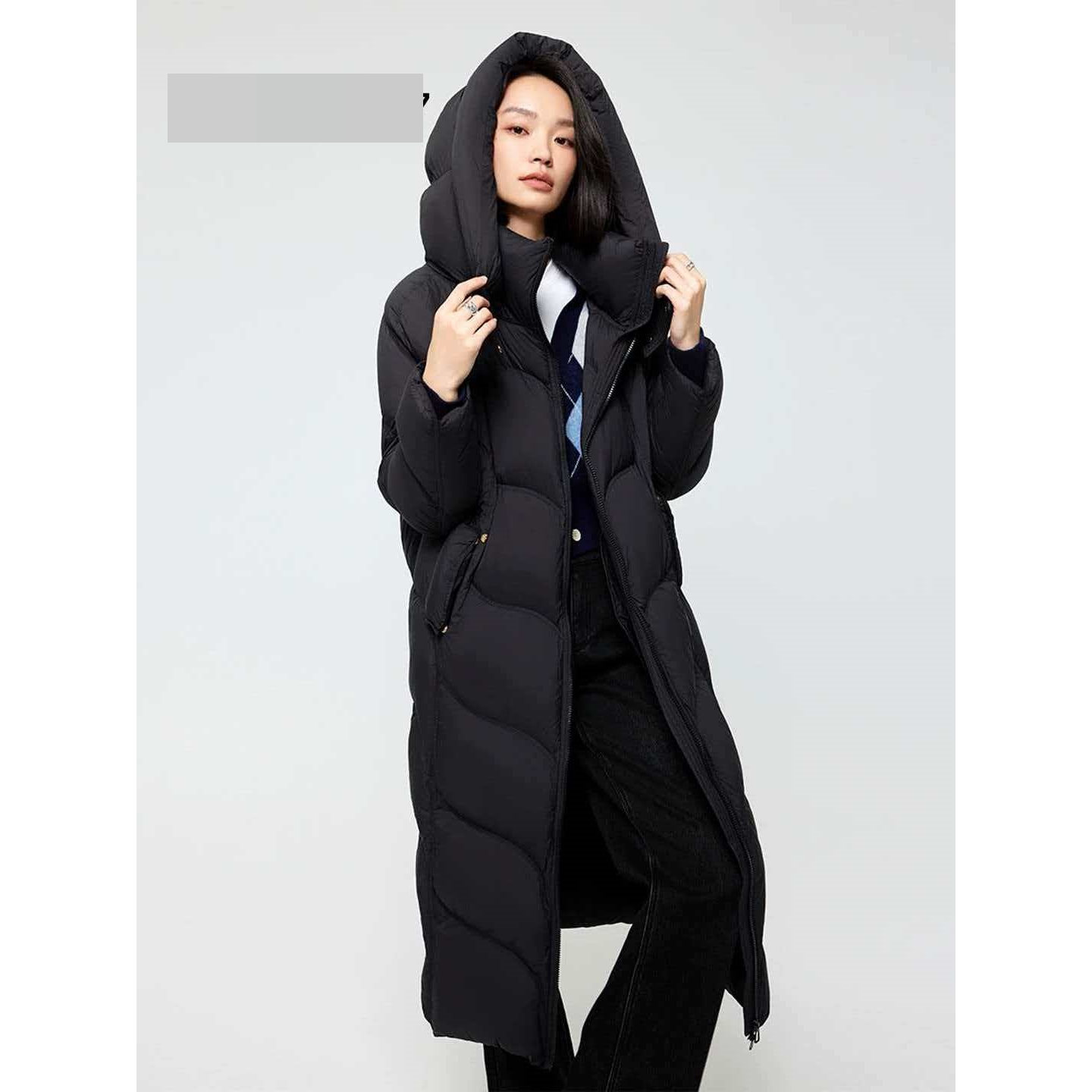 退货拉黑    贵价  女士纯色简约长款连帽羽绒服,女装/女士精品,派克服,淘宝优惠券,粉丝福利购,淘宝优惠卷