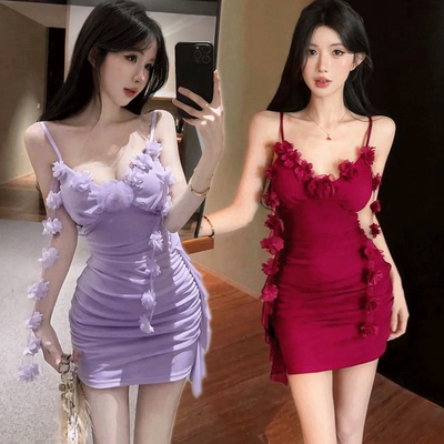 夜店女装性感吊带修身露背连衣裙