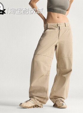 1月ADIDAS阿迪达斯  女子日常休闲宽松帆布运动裤KC8892/KE1066