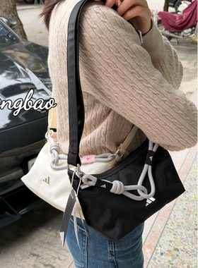 2月adidas阿迪达斯舒适三条纹舞动系列运动单肩包KX9621/KX9620