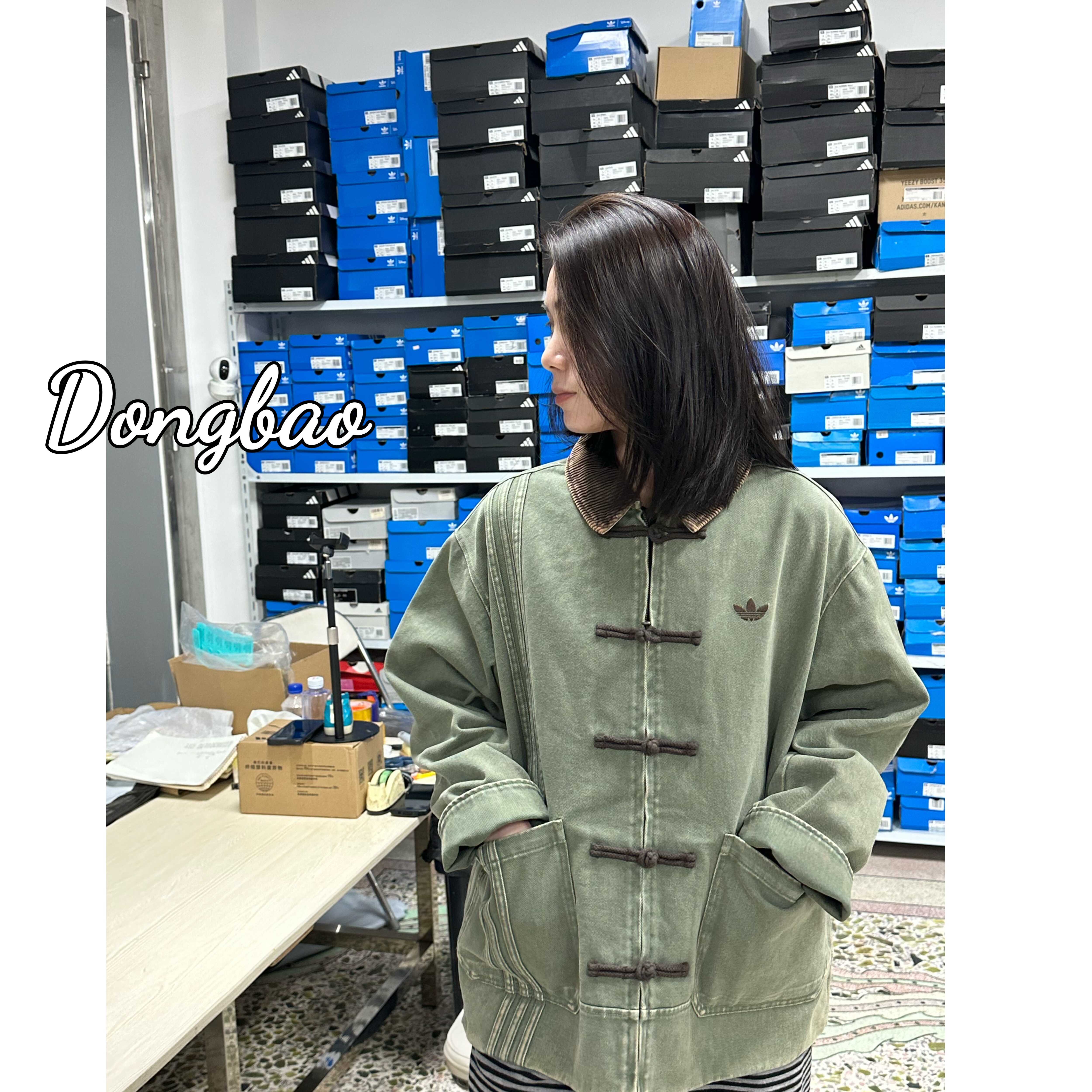 11月adidas阿迪达斯男女情侣款新中式纯棉运动宽松夹克外套KT0842