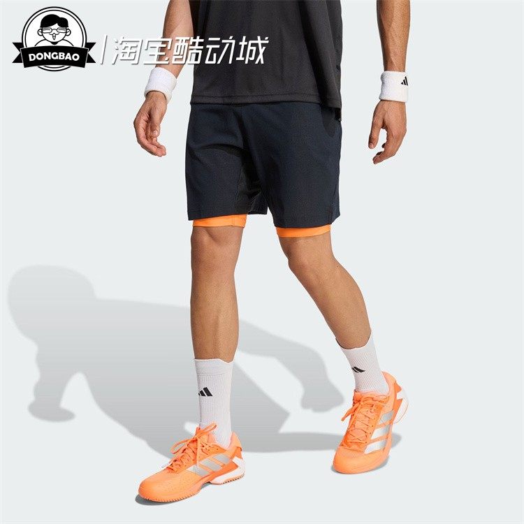 12月adidas阿迪达斯男子澳洲网球大满贯系列速干运动短裤KB3385