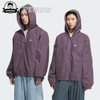 阿迪达斯保暖宽松运动棉服