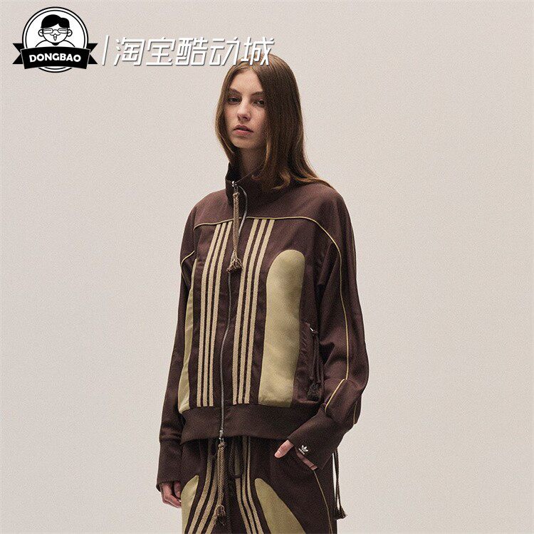 3月ADIDAS阿迪达斯JACKET 男女联名款立领运动宽松夹克外套JN0740