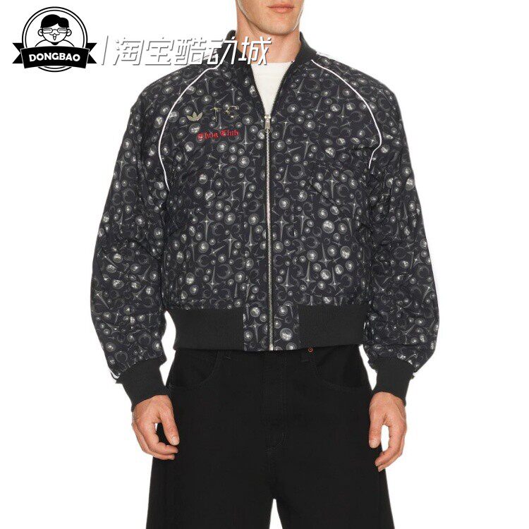 3月adidas阿迪达斯THUG CLUB联名款印花运动宽松早春外套KF6915