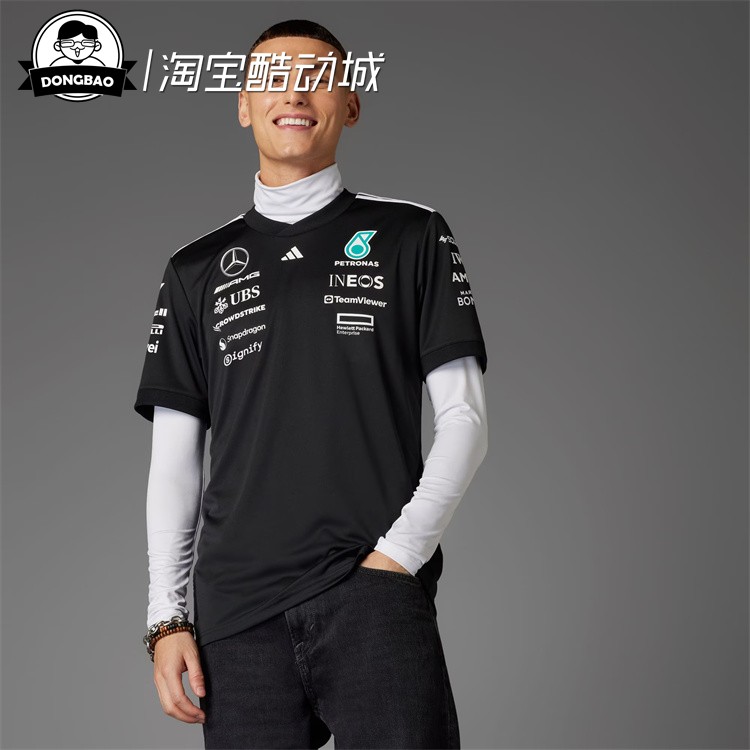 2月ADIDAS阿迪达斯 男子梅赛德斯AMG马石油F1车队短袖T恤JW5361