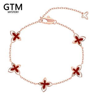 GTM五花蝴蝶手链天然贝母925纯银原创小众设计手饰高级感生日礼物