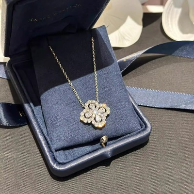 HW四叶草纯银项链锁骨链手链戒指