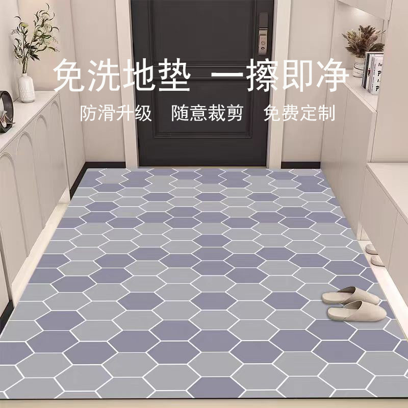 入户门地垫PVC免洗门垫进门门口脚垫厨房家用防滑可擦洗垫子地毯