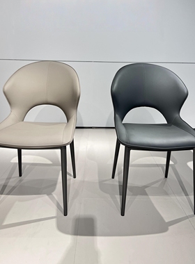 CZ189餐椅餐凳皮椅扶手椅碳素钢脚生态皮定制皮色款式餐桌椅凳子