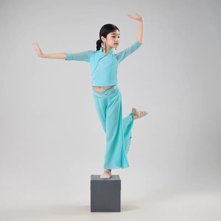 新款春晚碇步桥舞蹈服演出服水清悠悠女子群舞古典舞中国风民族服