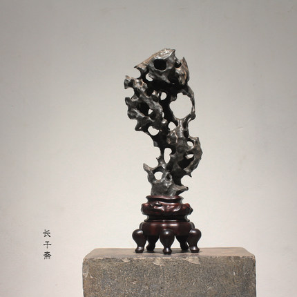 天然太湖石原石新中式奇石摆件传统供石景观石太湖石摆件送礼书房