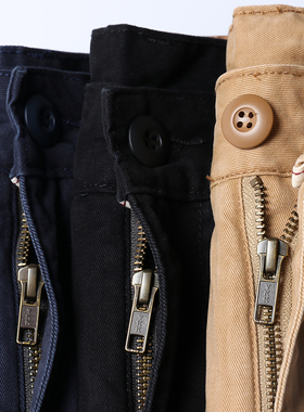 重磅阿美咔叽 美式复古chino裤加厚斜纹棉水洗直筒工装卡其休闲裤