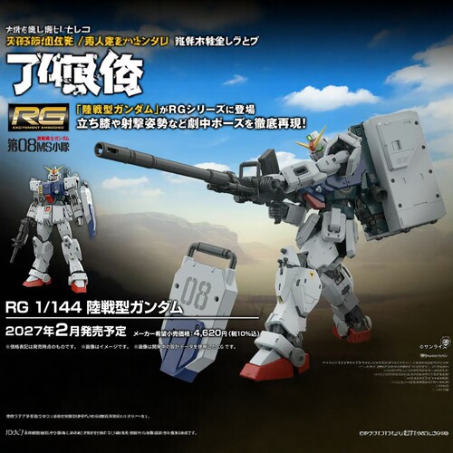 定金 万代 RG 陆战高达 MS08小队 1/144 高达拼装模型