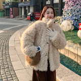 新款羊羔毛外套2B193-9338-P215-K328，女装皮草，2B193