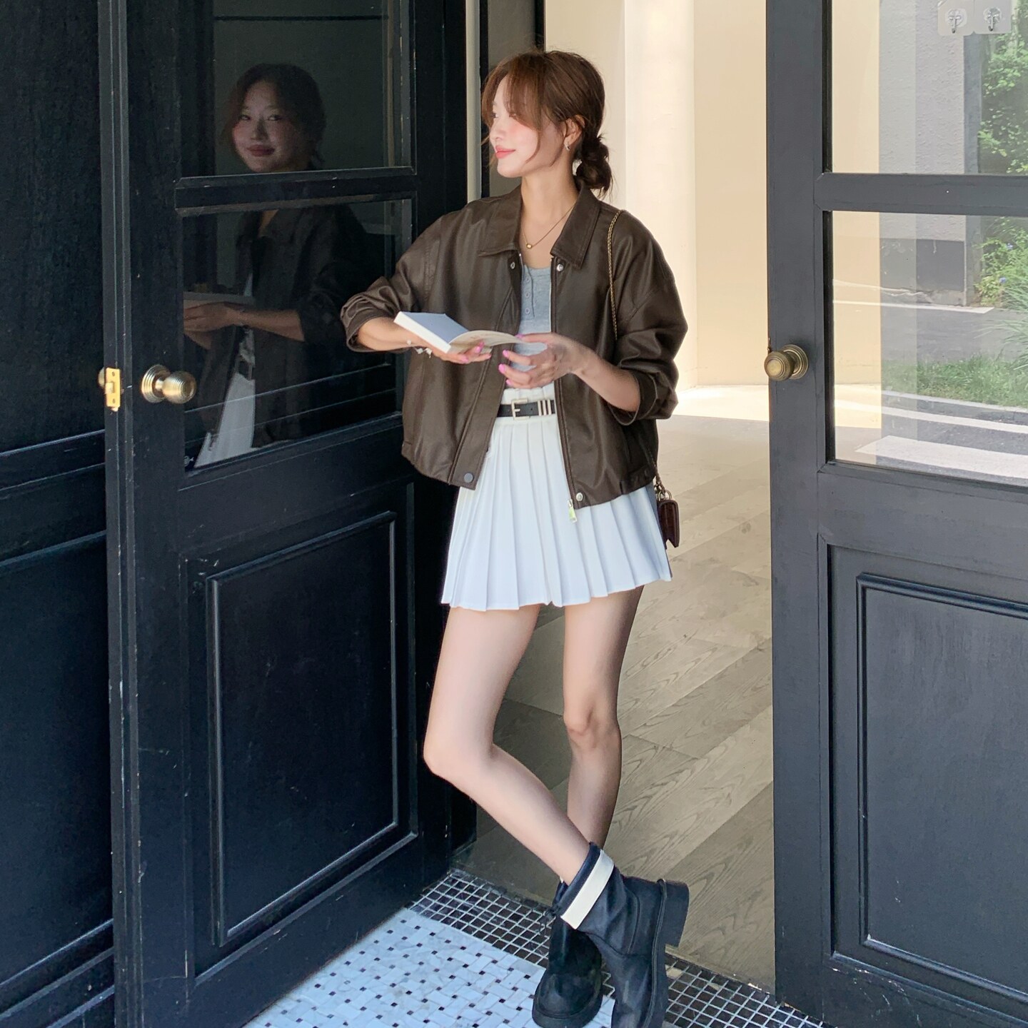 新款有货皮衣外套2b193-2733-P155-K238,女装短外套,2B193