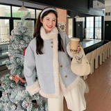 温柔风皮毛一体羊羔毛外套女冬季2025新款设计感时尚宽松保暖减龄，女装皮草，2B193