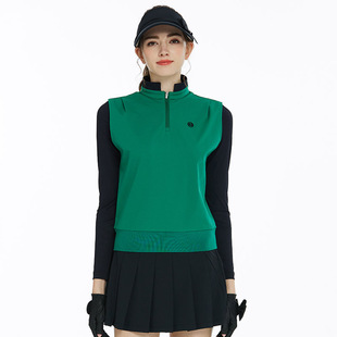 上衣秋冬立领假两件女士运动POLO女套衫 BG新款 长袖 女装 高尔夫服装
