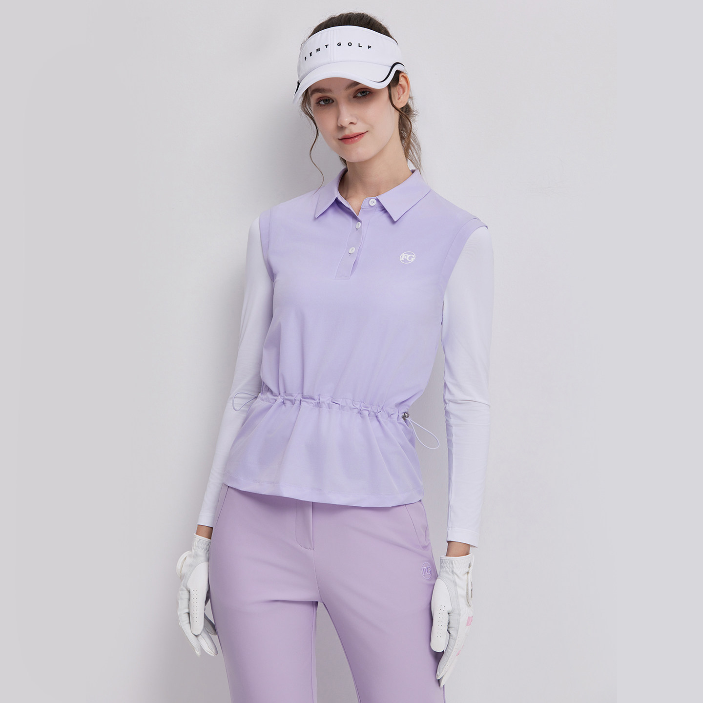 新款高尔夫服装女上衣长袖T恤夏季冰丝防晒衣假两件运动女士球衣