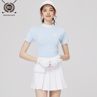 春夏新款高尔夫女装短袖T恤速干透气圆领女士球衣时尚修身POLO衫