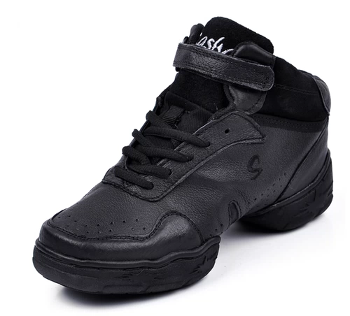 Высокая обувь, танцующие кожаные современные туфли, мягкая подошва, из натуральной кожи