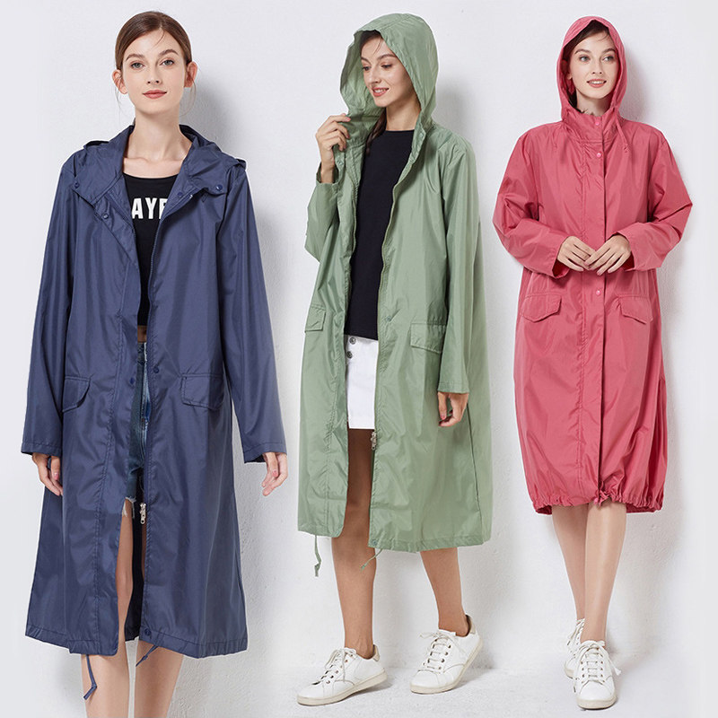 韩版时尚新款成人男女风衣雨衣中雨披/雨衣
