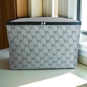 120升横版 双拉链钢圈被子收纳袋防水防尘帆布数码 印花棉被衣物