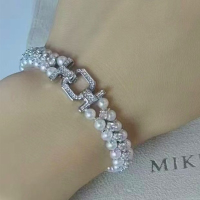 DIY饰品配件双排珍珠搭扣项链扣头毛衣链手链锁扣多排搭扣隔片