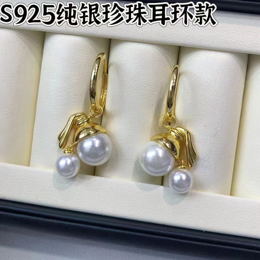 S925纯银圈圈简约耳扣耳环饰品