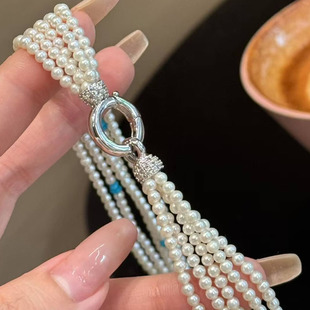 DIY饰品配件扣子单排扣毛衣链珍珠项链扣头手链扣连接扣