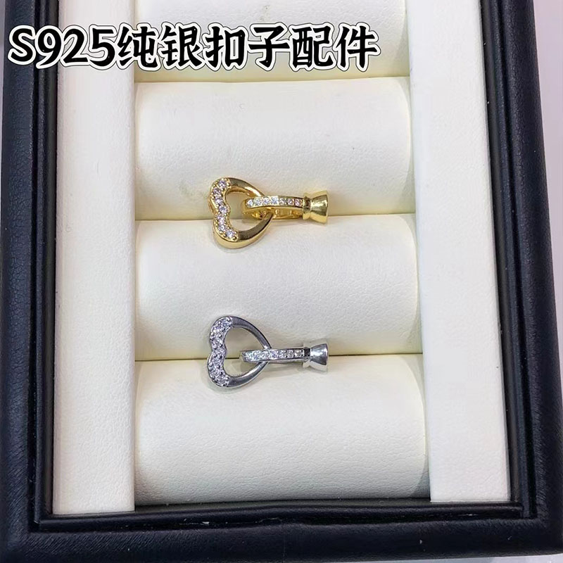 S925纯银珍珠项链扣头